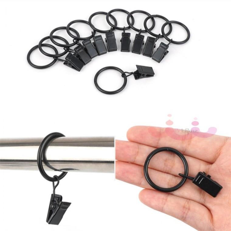 집게형 커텐링 고리 10P 커튼 집게링 25mm 커텐부속품 욕실커튼봉고리 커튼봉고리홀더