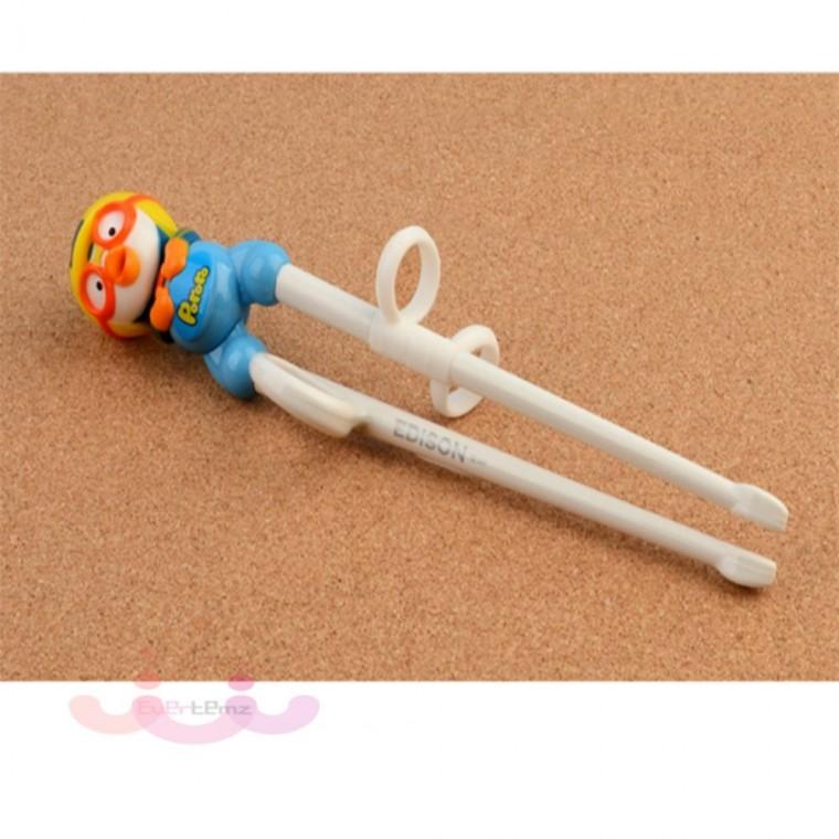 뽀로로 에디슨 미니 연습용 교정 젓가락 1단계 왼손용 에디슨유아젓가락 유아젓가락 에디슨미니젓가락