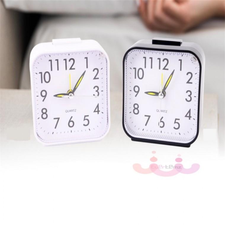 무소음 사각 탁상시계 알람시계 건전지 아날로그
