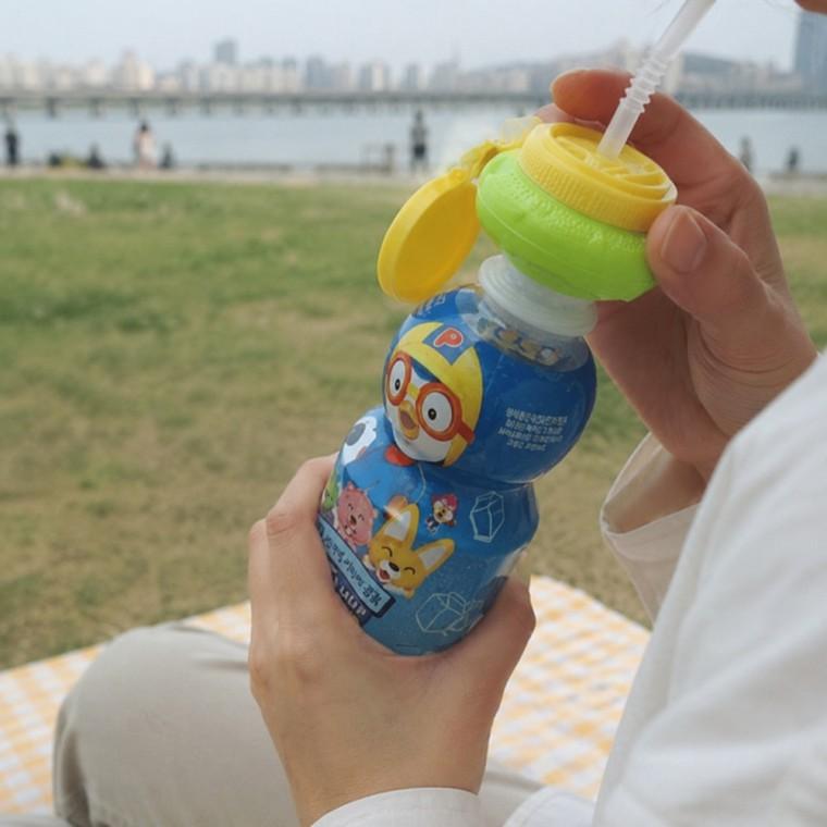 빨대뚜껑 스트로우 페트병용 끈포함 병입구 장착 물병빨대 음료뚜껑
