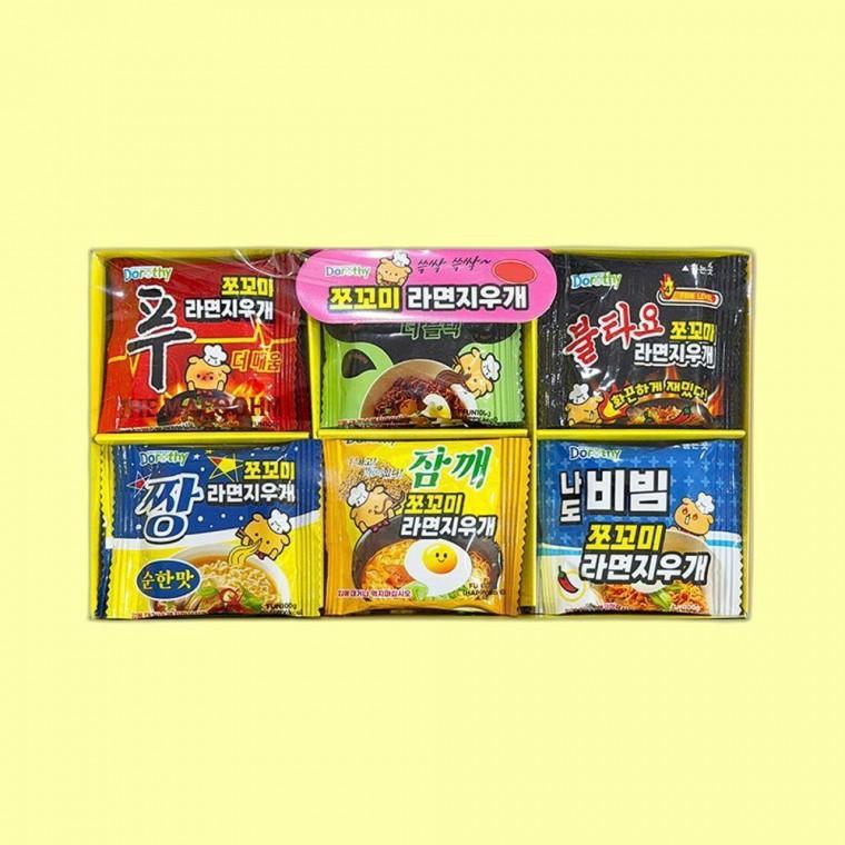 쪼꼬미 라면 지우개 패러디 (6종 1세트)