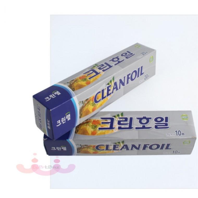 크린랩 크린호일 25cm 10m/20m 쿠킹호일 사각종이호일 알루미늄호일