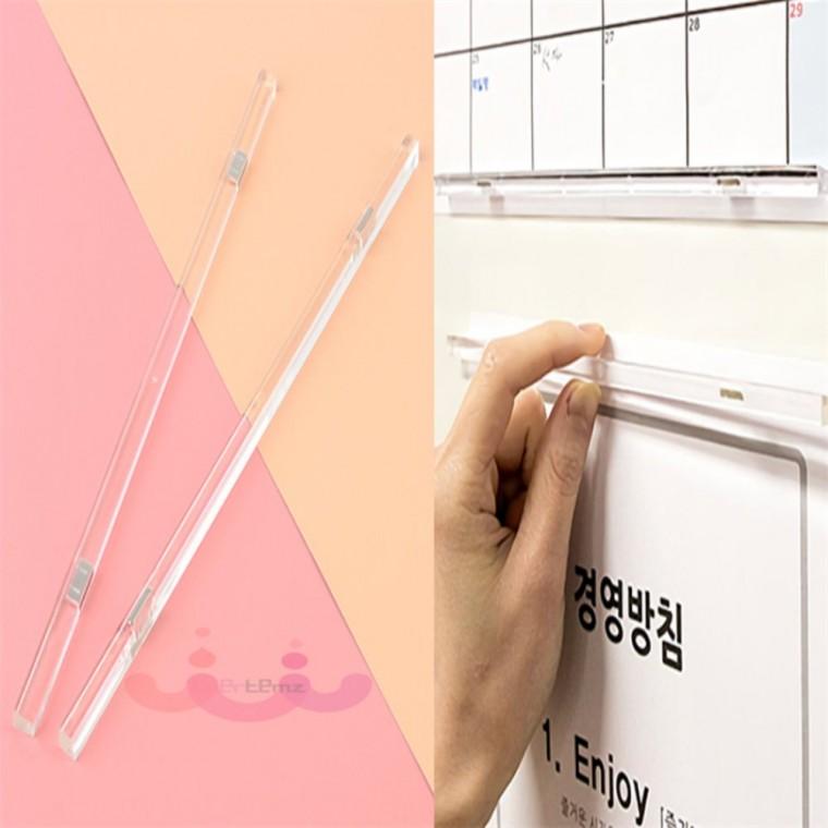 투명자석 슬림바 2P a4자석메모홀더 자석홀더 홀더자석