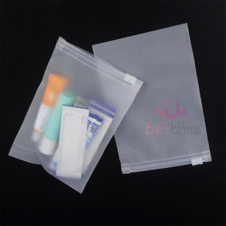 반투명 무광 PVC 슬라이드 지퍼백 10x15cm 반투명무광지퍼백 선물포장봉투 귀여운지퍼백