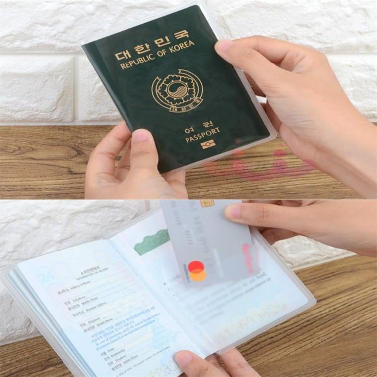 PVC 투명 여권 케이스 파우치 커버 여행용지갑