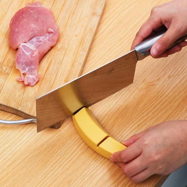 노랑 바나나 칼갈이 가위갈기 칼숫돌 가정용칼갈이 칼가는기계