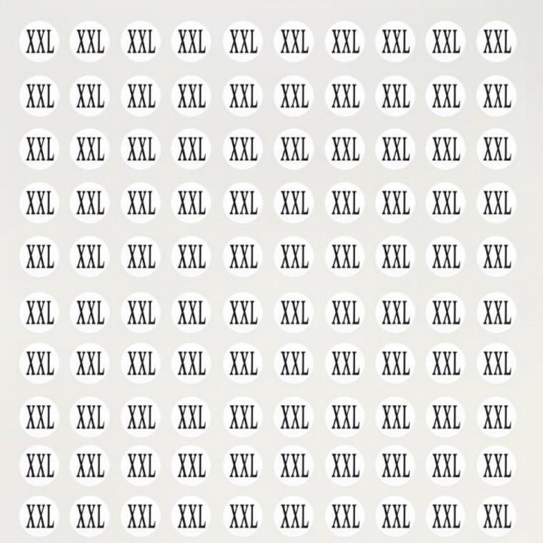사이즈 스티커 XXL 10장 1500개 의류용스티커 옷부착스티커