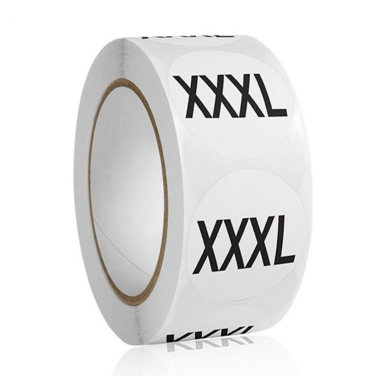 사이즈 롤스티커 XXXL 1롤 500개 쇼핑몰스티커 의류사이즈스티커
