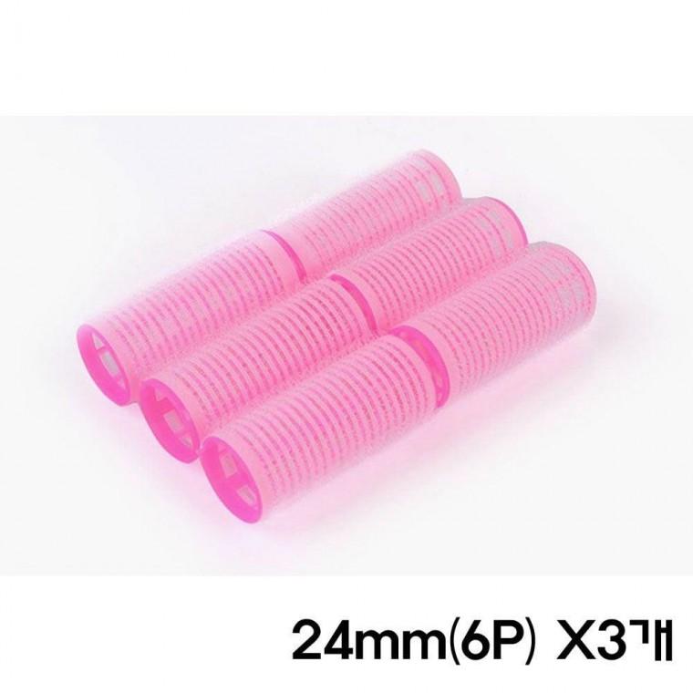 찍찍이 컬러 헤어 구르프 6P X3 개 셀프 볼륨