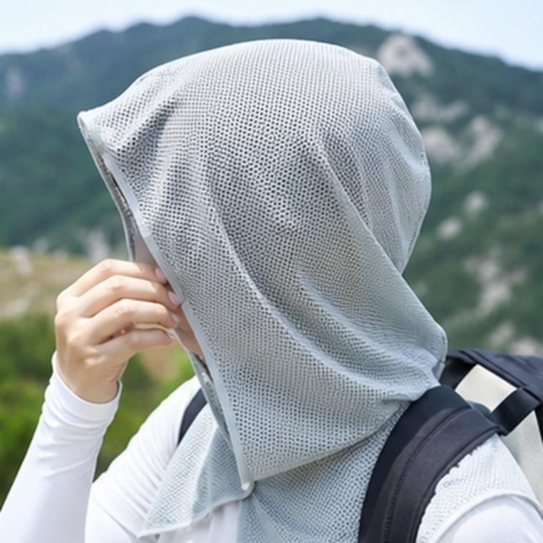 후드형 쿨타올 스포츠타월 머리 목 커버 자외선차단 여름 등산용품