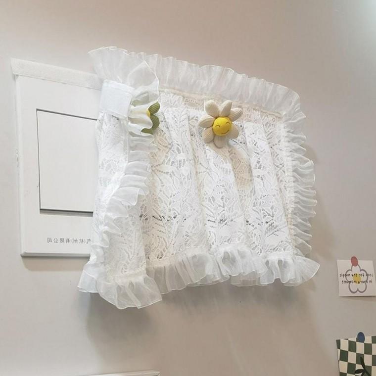 레이스 두꺼비집 레이스커튼 가림막 커튼 45x35cm 셀프인테리어