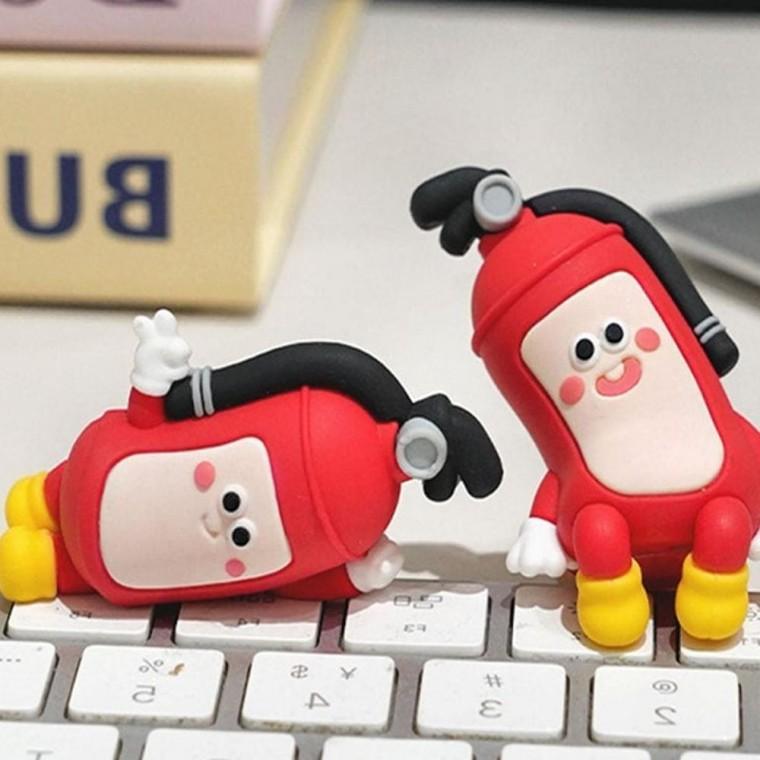 모니터 피규어 모니터피규어 인테리어소품 귀여운 선물용 4종