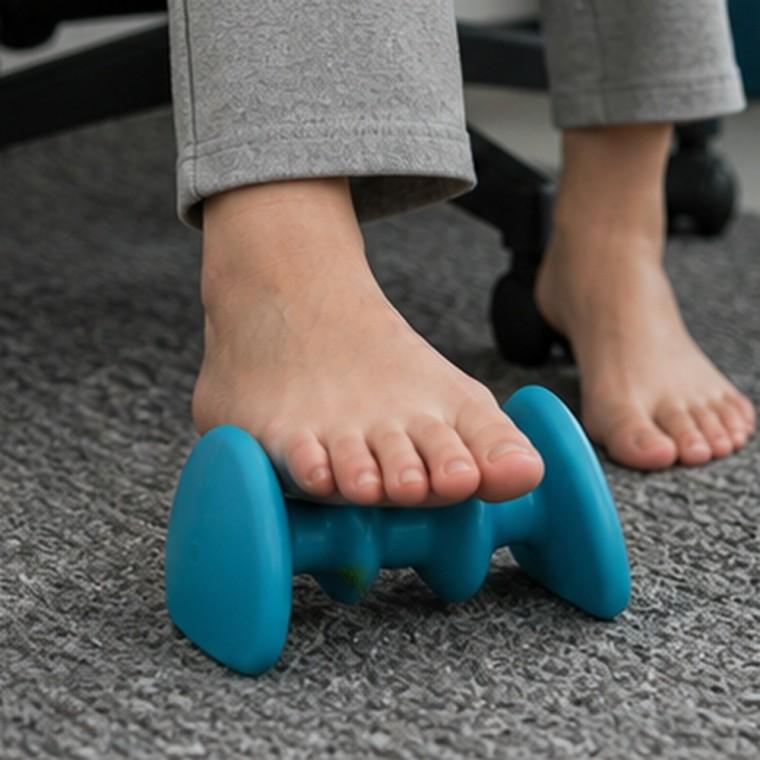 발마사지롤러 발바닥지압 360도회전 TPE 인체공학적 풋롤러 가정용