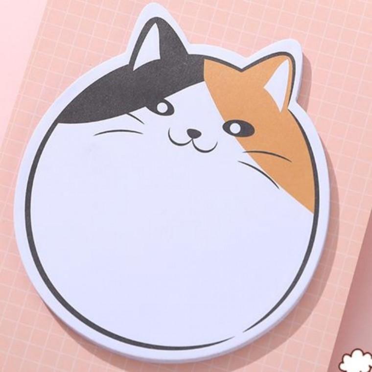 반달 고양이 점착메모지 스티커메모지 접착식메모지