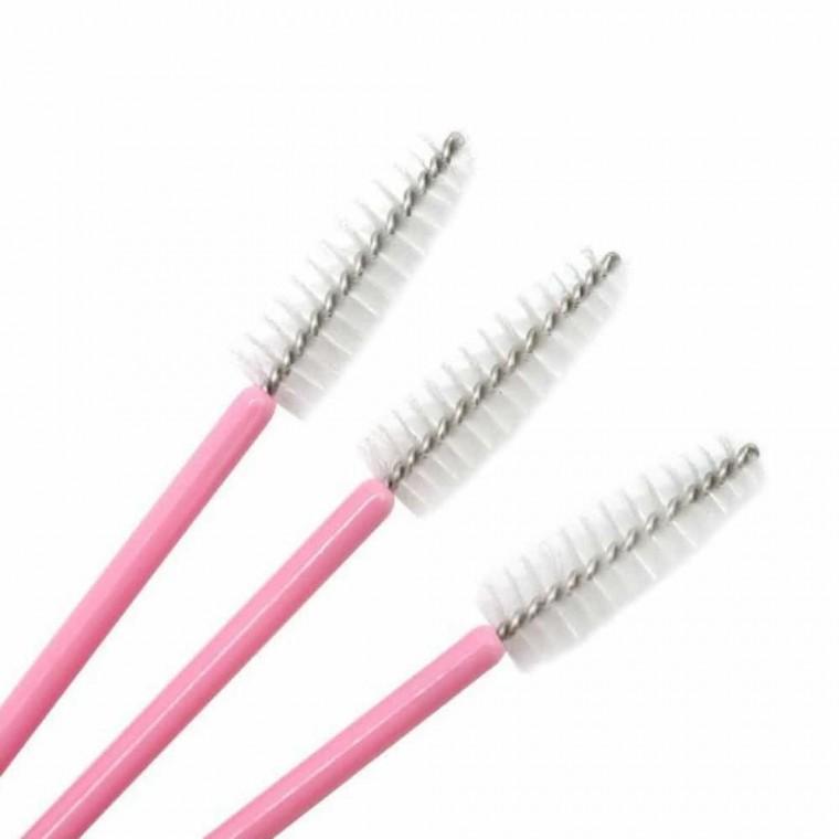 속눈썹 마스카라빗 핑크화이트 50개 눈썹붓 눈썹숱정리 아이브로우브러쉬 눈썹빗