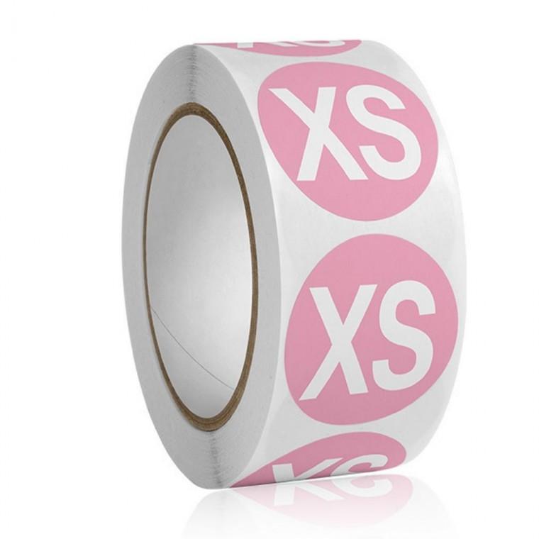컬러 사이즈 롤스티커 XS 500개 신발스티커 의류용스티커