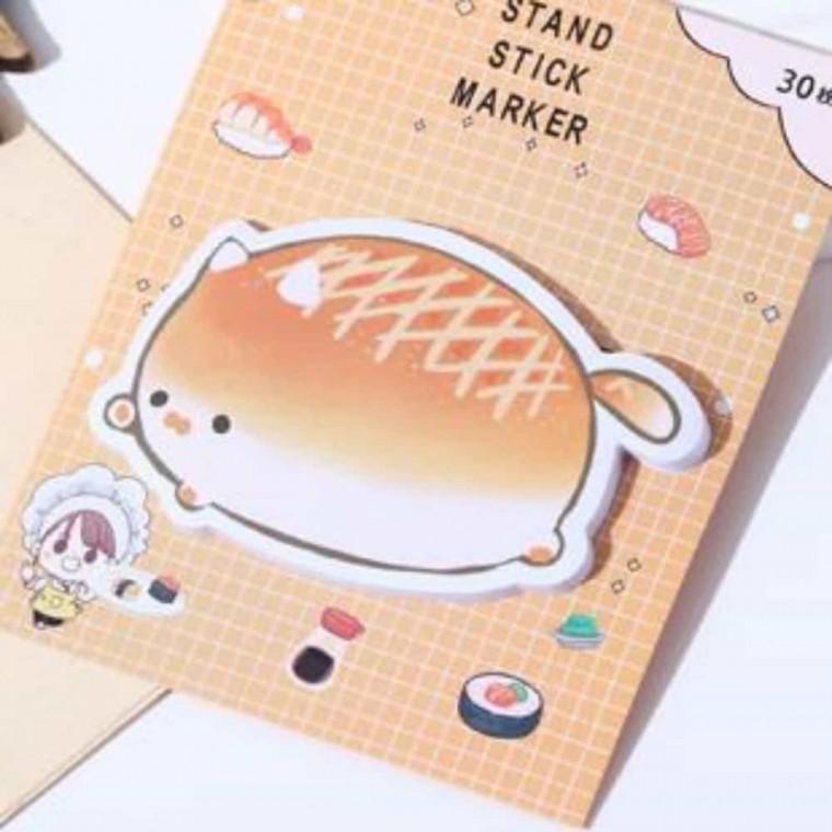 찐빵만두 점착메모지 붙임쪽지 스티커메모지 스티커메모 접착메모지