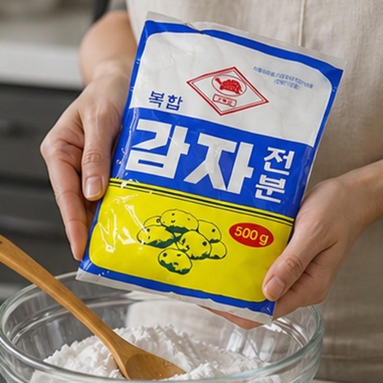 복합감자전분 부침용 튀김용 전분가루 반죽재료 식품용 주방 500g