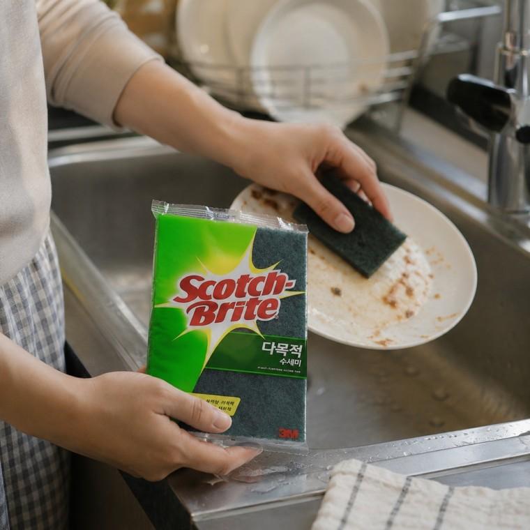 다목적 청 수세미 주방 설거지 냄비 팬 싱크대 찌든때 세척 제거용