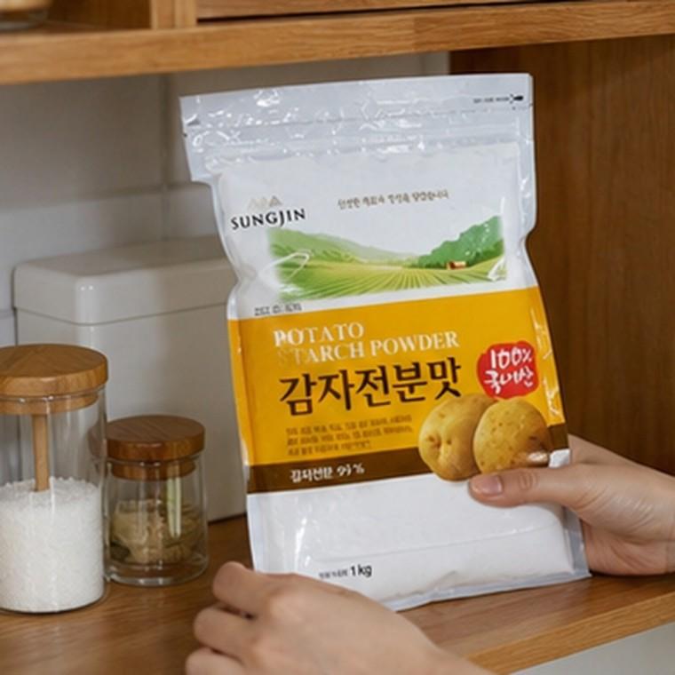 감자전분 1kg 가정용 전분가루 조리재료 식품분말 주방보관용 기본형