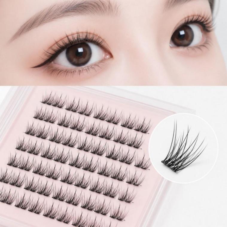 여성 노글루 연장 아이래쉬 붙이기 셀프 부분 속눈썹