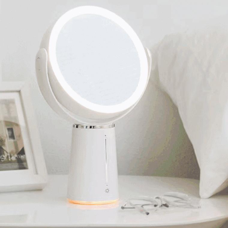 360도 회전 듀얼 무선 양면 LED 거울