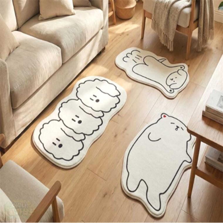귀여운 침실 러그 키즈카페매트 침대아래매트