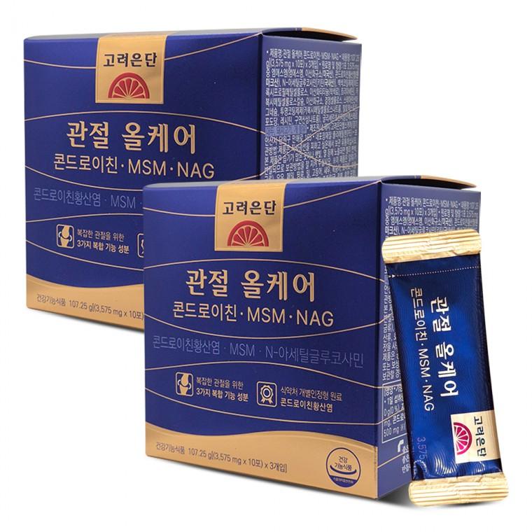 고려은단 관절 올케어 콘드로이친 MSM NAG 30포 X 2개