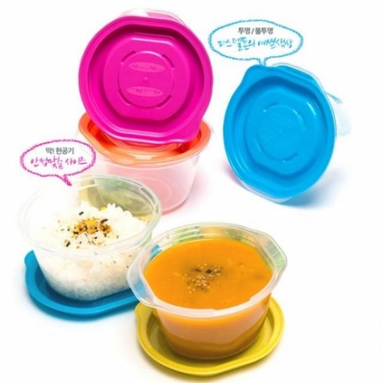 니본 행밥찬용기4세트전자렌지용-소275ml 찬합 찬통 스팀 용기