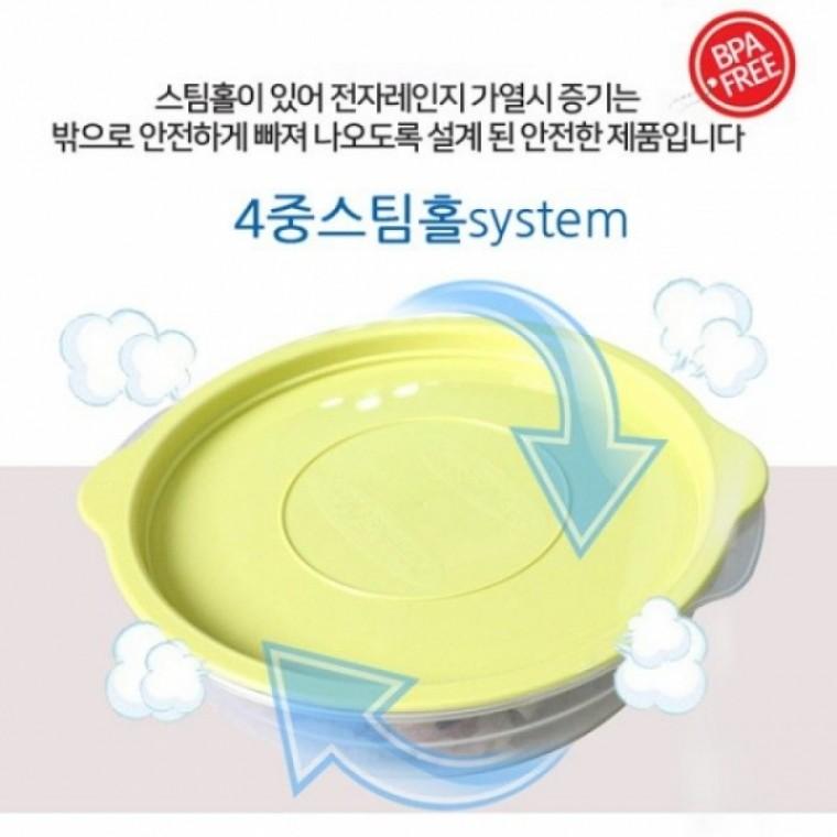 니본 행밥찬용기4세트전자렌지용-대450ml 스팀 전자렌지 찬합