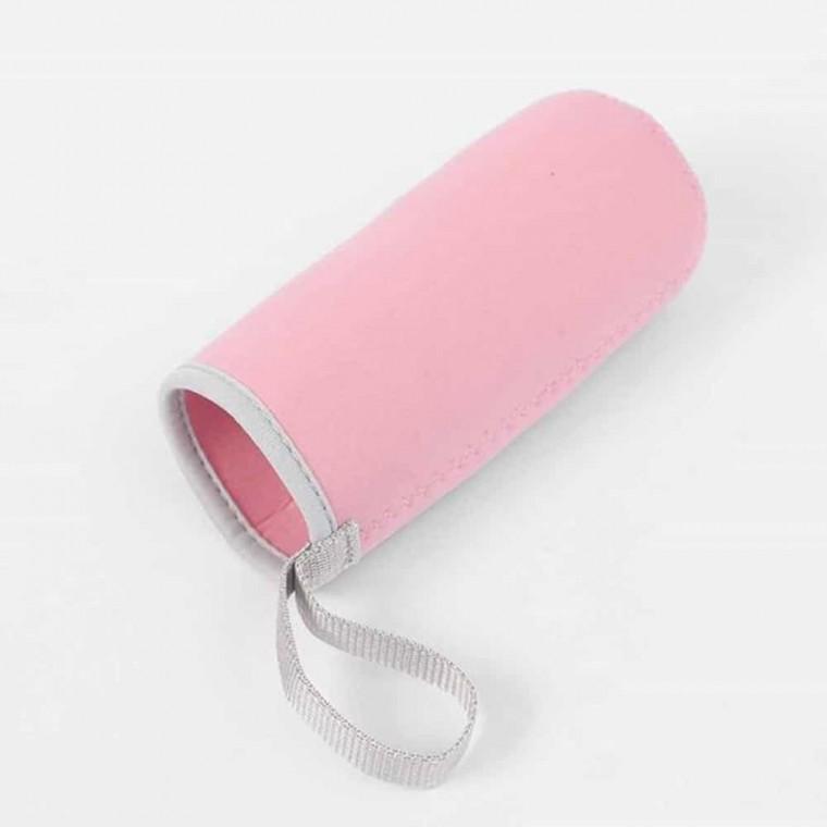 초등 물통케이스 휴대용 물통가방 텀블러주머니 420ml 손잡이 물병가방 2P 핑크 등산 보온 물병파우치 보온