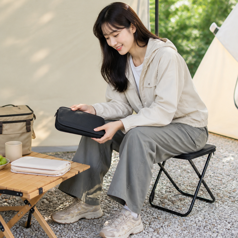 리브리움 접이식 캠핑의자 낚시 등산용 경량 미니 스툴