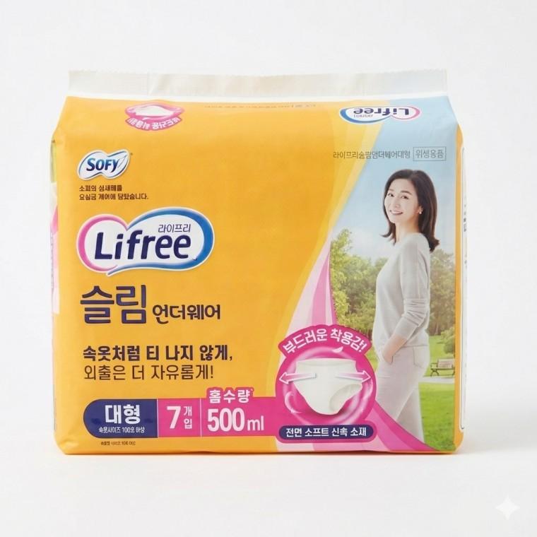 부드러운 착용감 쏘피 슬림언더웨어 대형 7개입