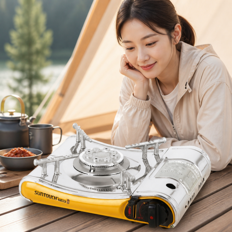 ST-002A 휴대용 가스레인지 캠핑 버너 부루스타 부탄가스용