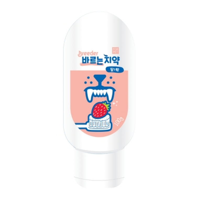 (2개묶음)브리더 바르는치약 딸기향 100g