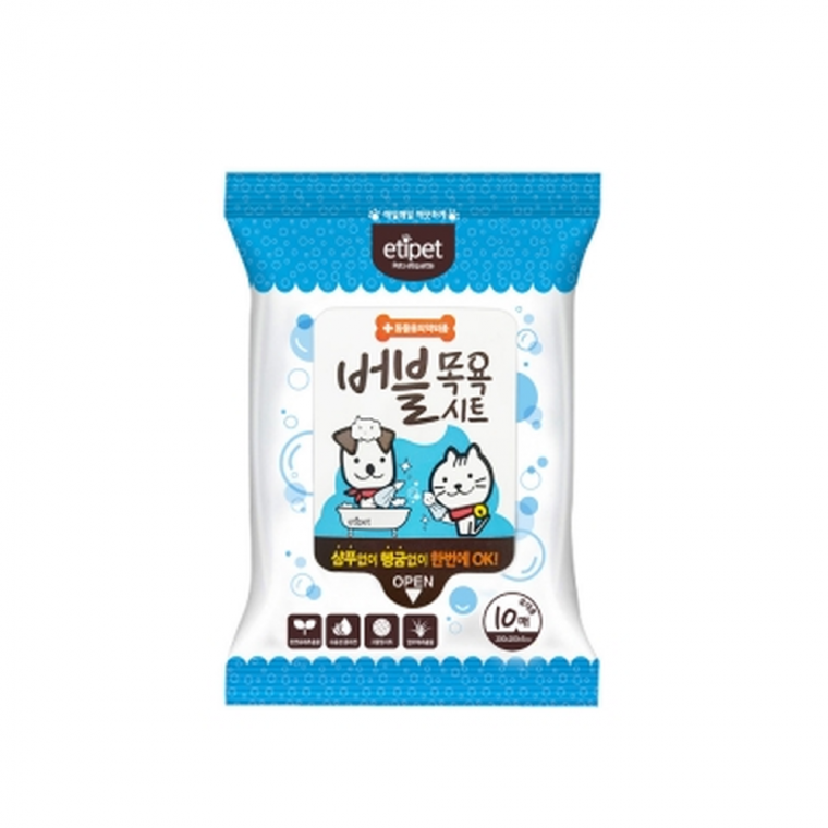 (3개묶음)에티펫 버블목욕시트 10매