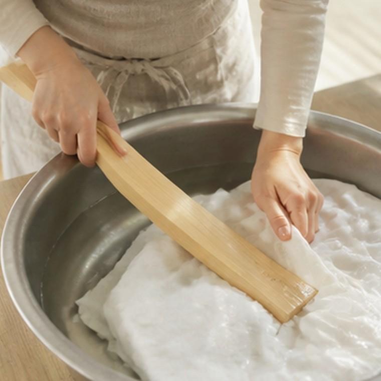 원목 빨래방망이 손빨래용 세탁보조 가정용 곡선형 그립감 좋은 실용적인
