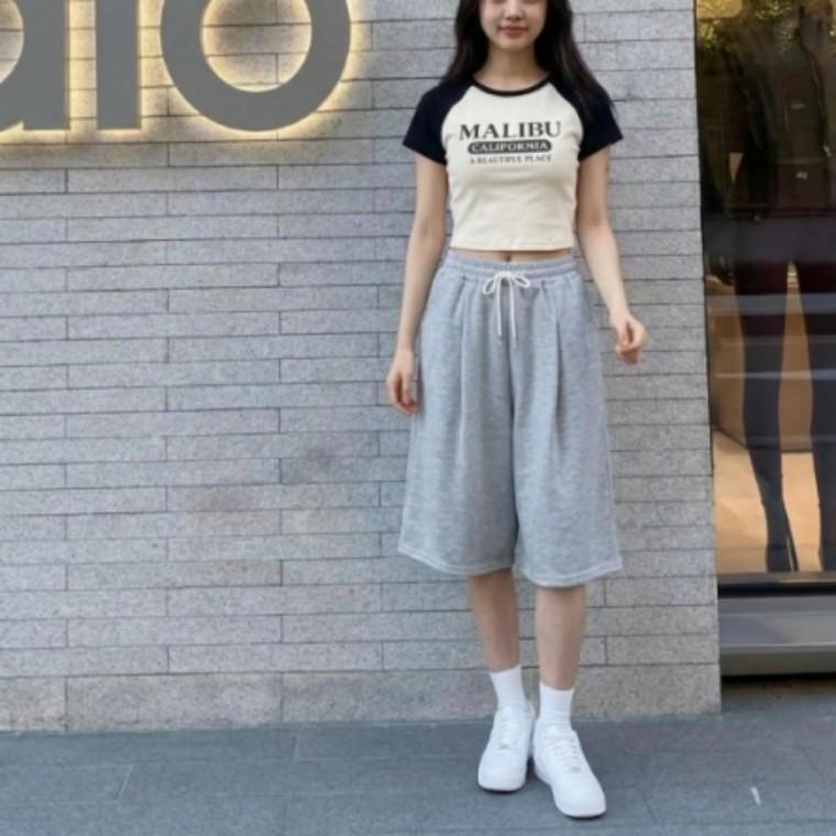 남녀공용 4컬러 커플 여름 트레이닝 퍼뮤다 하프팬츠