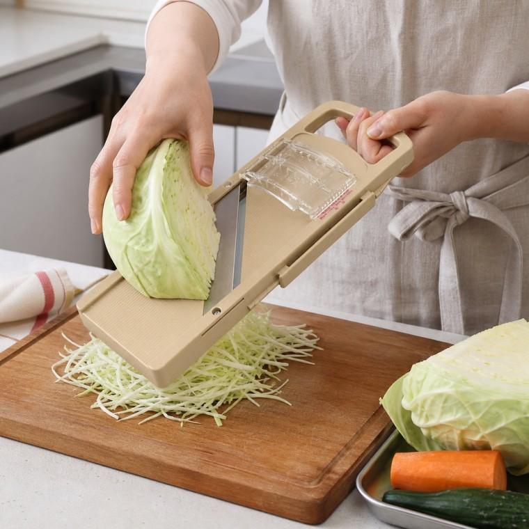 점보 채칼 양배추 슬라이서 두께조절 손잡이 스테인리스 칼날 주방준비용