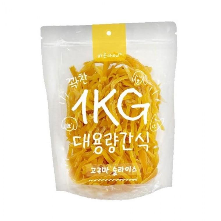바른츄 고구마 슬라이스 1kg 강아지 대용량 가성비 간식
