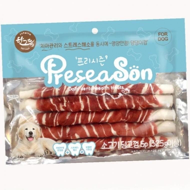 프리시즌 강아지껌 애견 간식 개껌 딩고껌 소고기 5p