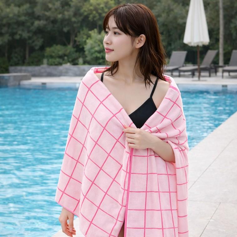 체크 타월 선염타월 데일리타월