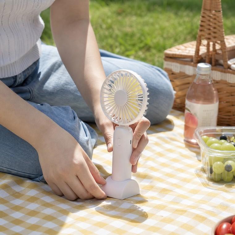 휴대용선풍기 3단풍량 90도조절 거치사용 목걸이선풍기 USB충전 분리세척
