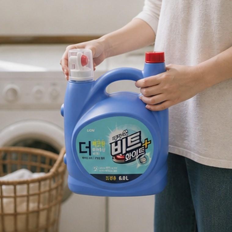 세탁세제 액체세제 6L 일반드럼겸용 베이킹소다 구연산 화이트닝 함유