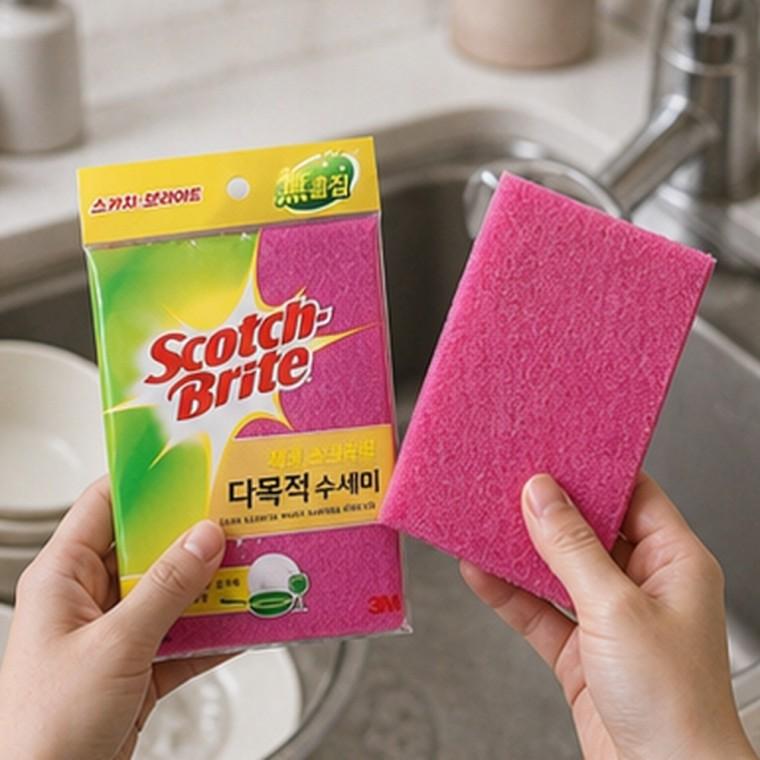 제로스크래치 다목적 수세미 주방 그릇 냄비 컵 세척용 흠집방지 스펀지
