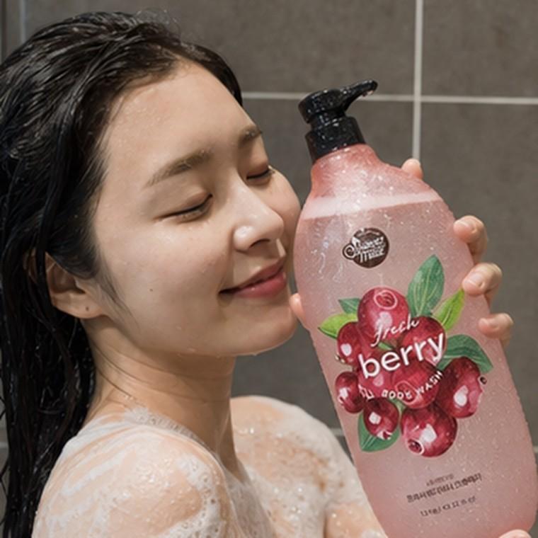 크랜베리 바디워시 1 2kg 대용량 순한 촉촉한 풍성거품 전신세정