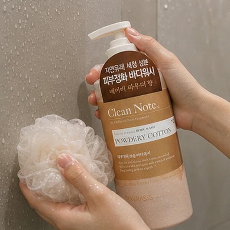 파우더리코튼 바디워시 약산성 저자극 보습 데일리 샤워젤 800ml