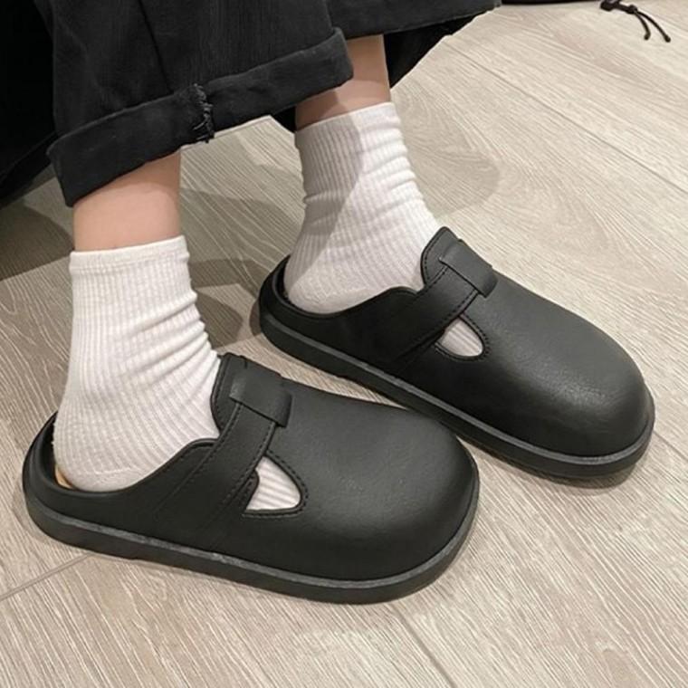 여성 2컬러 여성슬리퍼 일상 모던 케이스 블로퍼 실내화