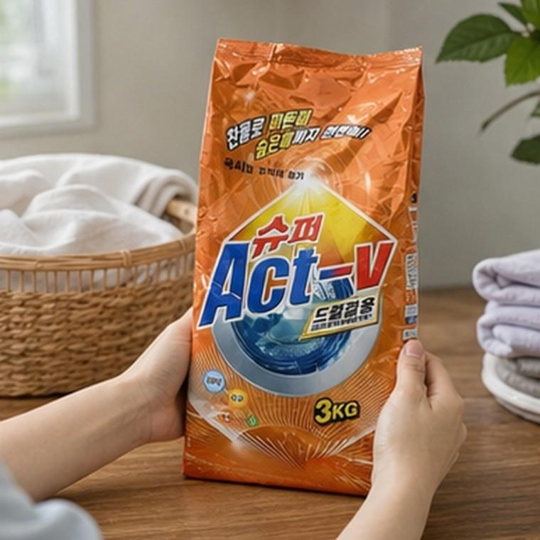 드럼겸용 가루세탁세제 일반세탁기 찬물세탁 찌든때세정 표백제첨가 3KG
