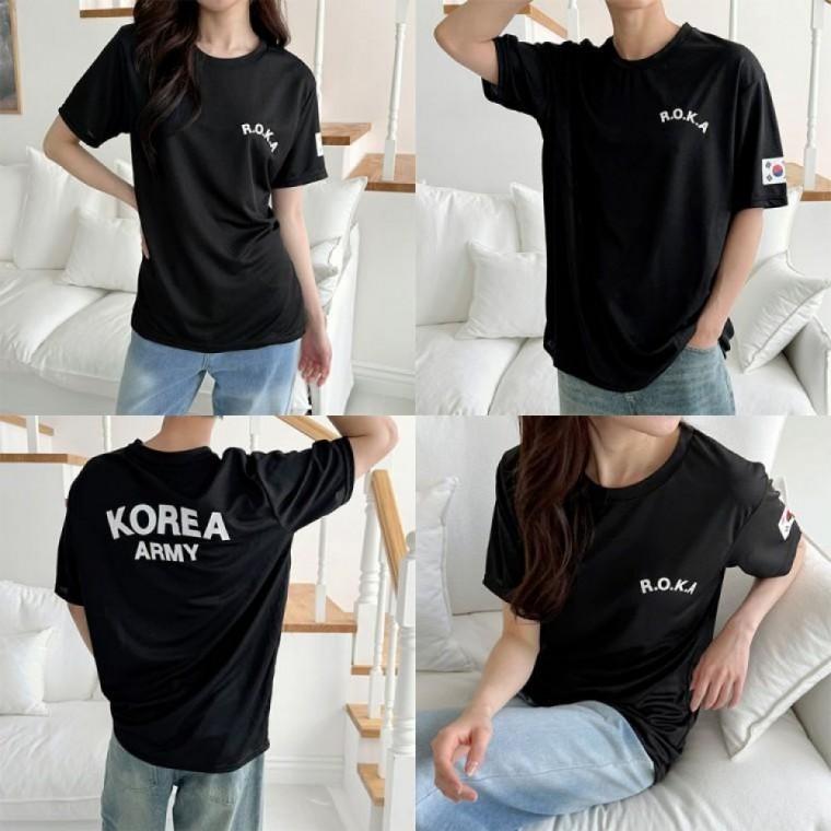 ROKA 로카 쿨링 반팔티 기능성 체육대회 단체 육군 군대 반팔 티셔츠 로카티